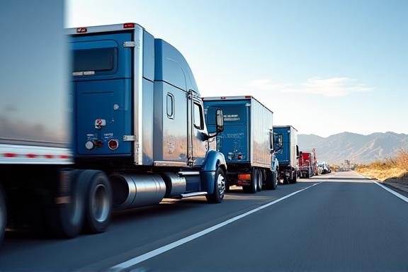 Temperature-controlled trucking fleet navigating Denver supply chain routes